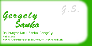 gergely sanko business card